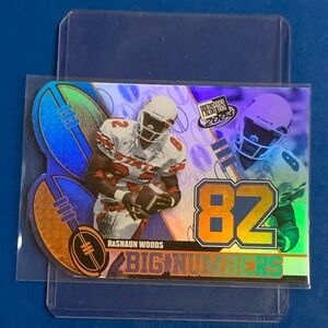 Rashaun Woods #BN32 [Die-Cut Holo] 2004 Press Pass Big Numbers Football Card